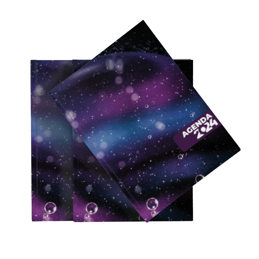 Agenda-2024-com-Lombada-quadrada-15x21cm-GALAXY-15-x-21-Frente-colorida-(4x0)-Couche-150g-(Brilho)